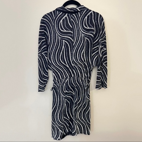 NWOT Zara Glitter Sparkly Wrap Dress - Picture 6 of 8